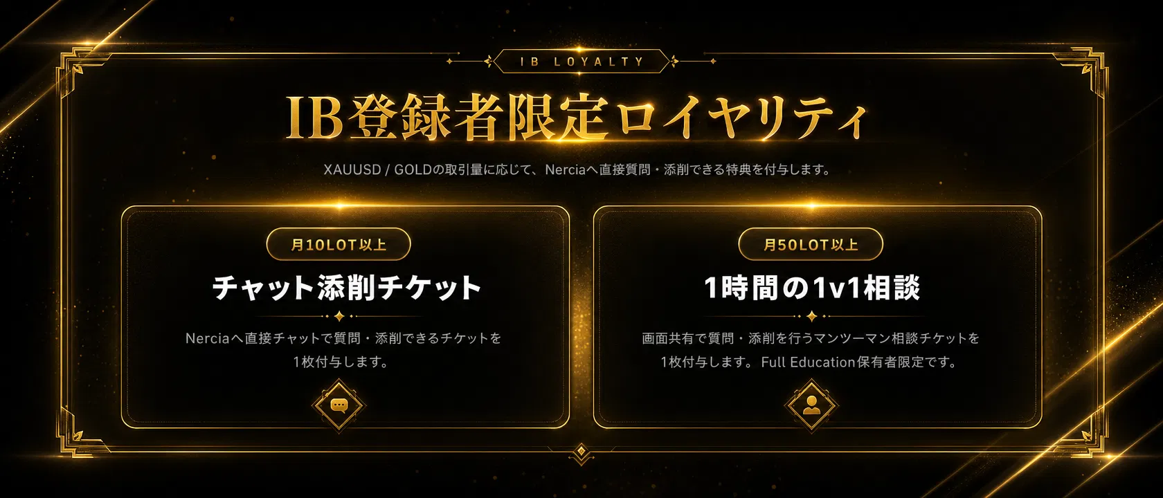 IB登録者限定ロイヤリティ